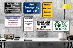 Custom Metal Tin Sign Personalized Text Photo Logo Express Your Identity Decor