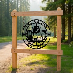 Personalized Maple Canada Metal Sign Custom Home Decor Wall Art