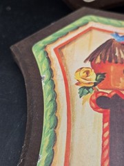 HOMCO 1970’s LOVE & FAITH Wooden Wall Plaques Decor Kissing/Praying Vintage