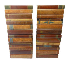 Decorative Faux Book Stack Set of 4 Sections Vintage Style Library Decor Props