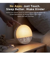 Sunrise Alarm Clock Wake Up Light White Noise Bluetooth Dimmable Khaki￼