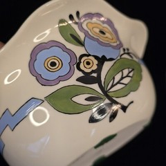 Lennox Belleek Antique bowl Hand Painted Roses Floral Motif 1937 signed
