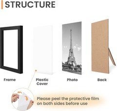 upsimples 10 Pack Picture Frames Collage Wall Decor 8×10, 5×7, 4×6 Black