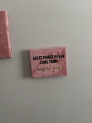 Motivational Quote Typography Canvas Print Set Pink Black Gold Wall Art