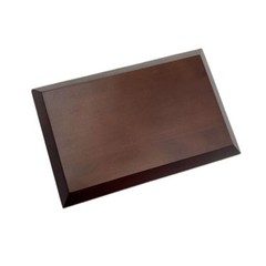 Dark Brown Solid Cherrywood Pedestal, Rectangular Wood Display Base with