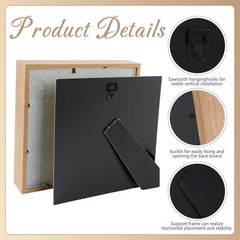 4 Pack 8″x8″ Deep Shadow Box Frames for Photos, Crafts & Dried Flowers – Wall/Ta