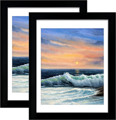 18X24 Frame in Black, Gallery Frame for Wall Mounting, 2 Pack