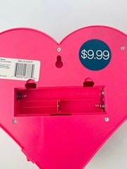 Pink Marquee 3D Light Heart Love Sign, Decorative Light Battery Operated 8×8″