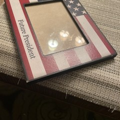 AMERICA 250 !Red, White & Blue Flag Picture Frame W/»Future President» 8.5”