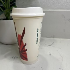 Starbucks Reusable Plastic Grande Coffee Cup Travel Tumbler Recyclable All w Lid