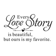 Wall Decal Love Story Family Home Interior Vinyl Decor Black gz532 22.5″x13″