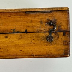 Vintage Wood Artist Portable Painting Box With Used Palette and Remnant Paint