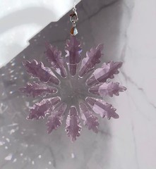 Crystal Snowflake Sun Catcher Christmas Decor Czech Bohemia Crystal Glass Gift