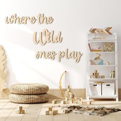 5 Pcs Playroom Wall Decor 15.4″ x 18″ 3D Where The Wild Ones Play Nursery Sig…