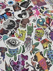 155 Piece Stickers Peel Water Bottle Laptop Luggage Random Assortment