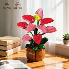 Flowers Botanicals Bonsai Building Set – Artificial Bonsai Potted Plants for Hom