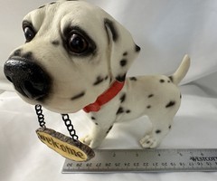Welcome Dalmatian Dog Figurine Plastic Resin Vintage