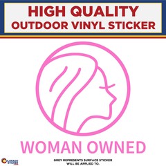Women Owned Business die cut, High Quality Vinyl Stickers