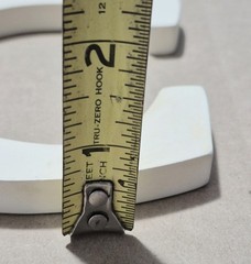 Alphabet Letter C Single Hang Or Stand White