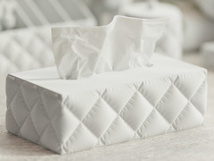Tissue Dispenser Rectangle 3D Printed | Inflated Bathroom Modern Decor