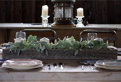 Country Rustic Barnwood Table Decor 35.5″L – Perfect for Planter & Organizing