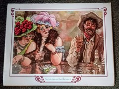 1981 Paper Print of Jack Roberts Saloon Artwork «Here’s To Class» 20×16 #S