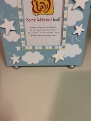 NOS Home Interior Kids Blue Baby Photo Frame See Pictures New In Box