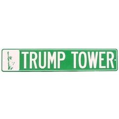 NY Trump Tower Metal NYC Street Sign President Donald J POTUS Bar Pub Wall Decor