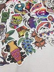 155 Piece Stickers Peel Water Bottle Laptop Luggage Random Assortment