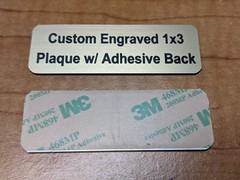 Custom Engraved 1×3-inch Brushed Gold Silver Copper or Bronze Plaque Plate Tag