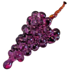 Vintage Colorful Spun Glass Fruit – 5 Pieces – 1 1/2″ to 5″
