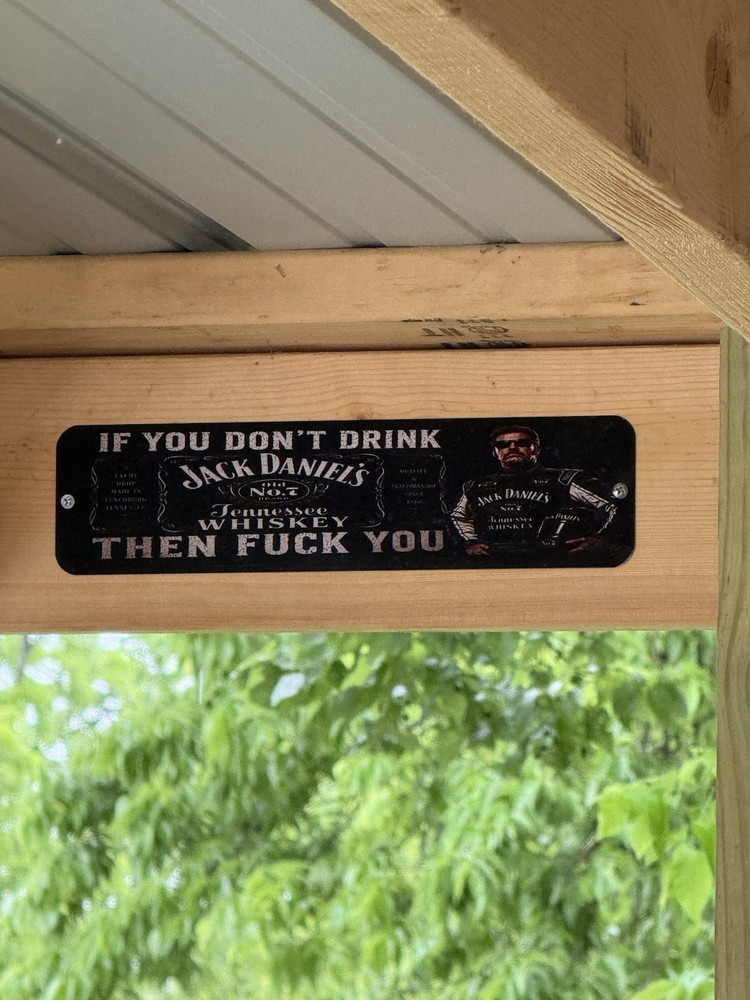 Jack Daniel’s Ricky Bobby If You Don’t Drink Aluminum Sign shop fishing mancave
