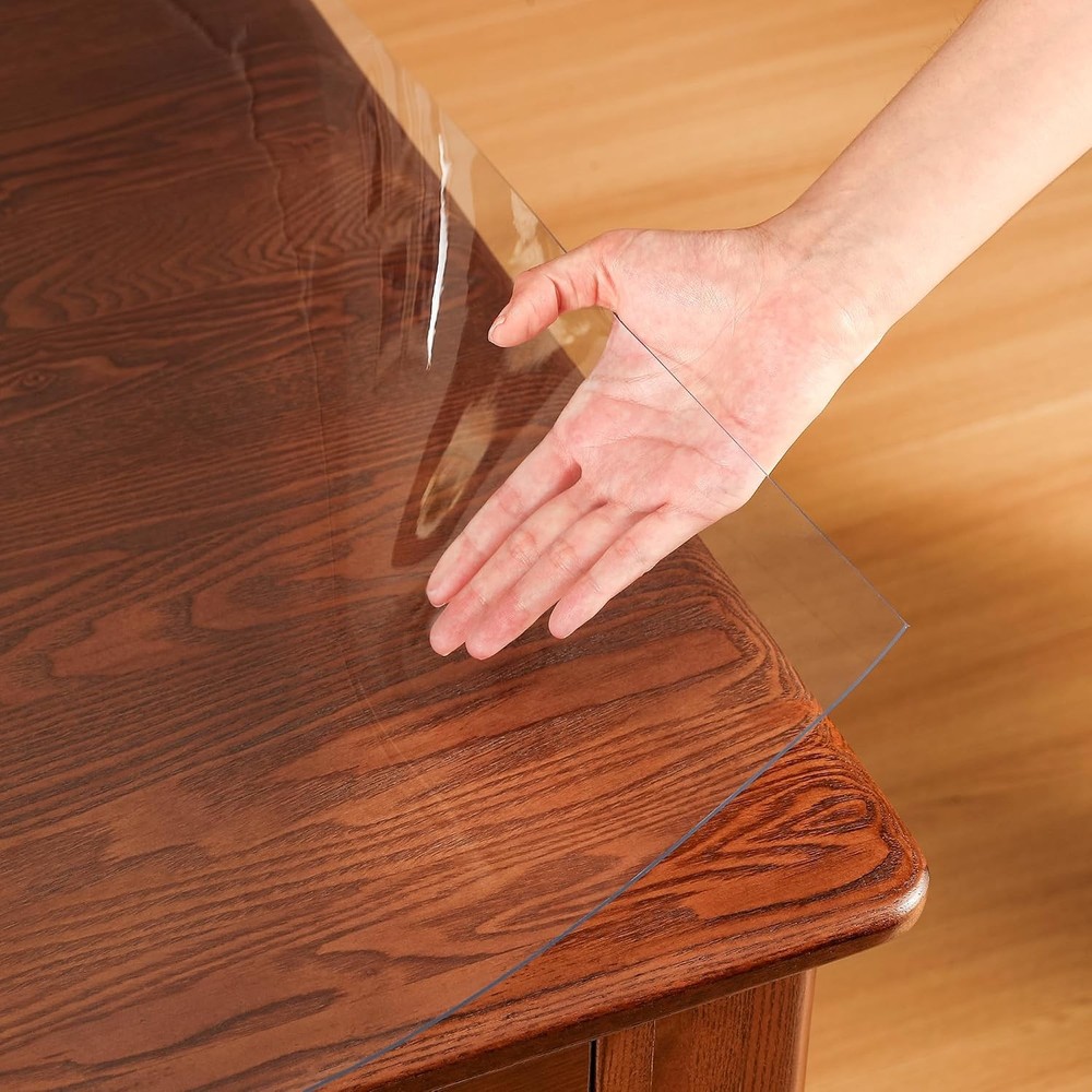 ETECHMART Clear Plastic Table Cover Protector Rectangle 36 x 60», 2.0mm Thick