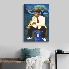 Blue Dog George Rodriguez Canvas Art Home Decor Poster