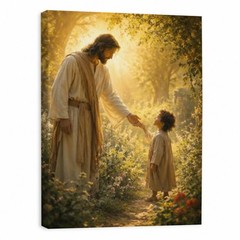Jesus Reaching Out To Child Canvas Wall Art Christian Religious Print Faith Home