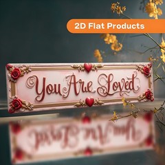 Floral Love Metal Sign: «You Are Loved» Carved Rose Accent Wall Art Home Decor