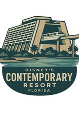 Contemporary Resort 3” Tall Vinyl Sticker Travel Trip Souvenir Florida Disney
