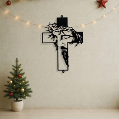 11.8″ Rustic Metal Cross Wall Art Farmhouse Vintage Indoor Outdoor Decor Gift