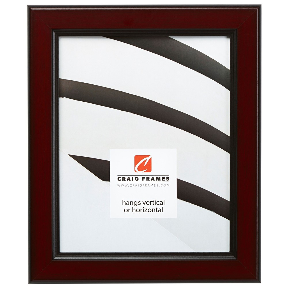 Craig Frames Mossehaus, 1.375″ Wide Mahogany Red Traditional Picture Frame