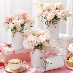6 Sets Wedding Centerpiece for Table Decoration Light Pink Artificial Fake Ro…