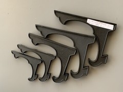 Black Plastic Display Stand Japanese, 5 Pieces Small To Large Vintage