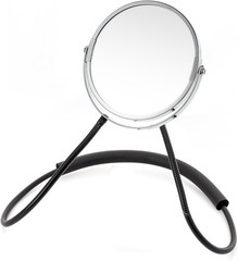 Versatile 6″ Double-Sided Mirror: 1X and 5X Magnification for All Beauty Needs