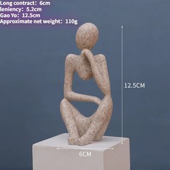 Sand Color The Thinker Abstract Statues Sculptures Yoga Figurine Nordic
