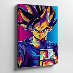 Colorful Abstract Anime Character Split Portrait Canvas Wall Art Print Home