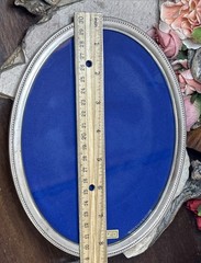 Vintage PLATA 1a LEY 925 Sterling Oval patterned PICTURE FRAME 6 1/2″ x 8 1/2″
