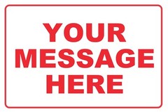 12×8 Custom Personalized Message Metal Sign Create Your Text Home Business Decor