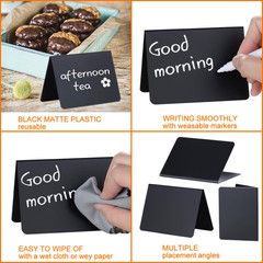 20 Pack 4″X3″ Mini Chalkboard Signs for Food Buffet Party, Tabletop Small Chalkb
