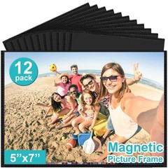 12 Pack Magnetic Picture Frame Magnetic Frame with Black Border 5×7 inc New