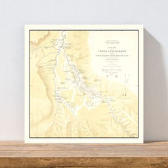 Old Map of Upper Geyser Basin, DC 1872 – Vintage Upper Geyse
