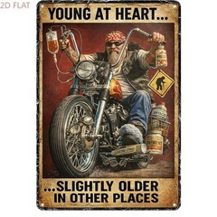Motorcycle Dad Sign Aluminum Sign Vintage Funny Metal Wall Decor